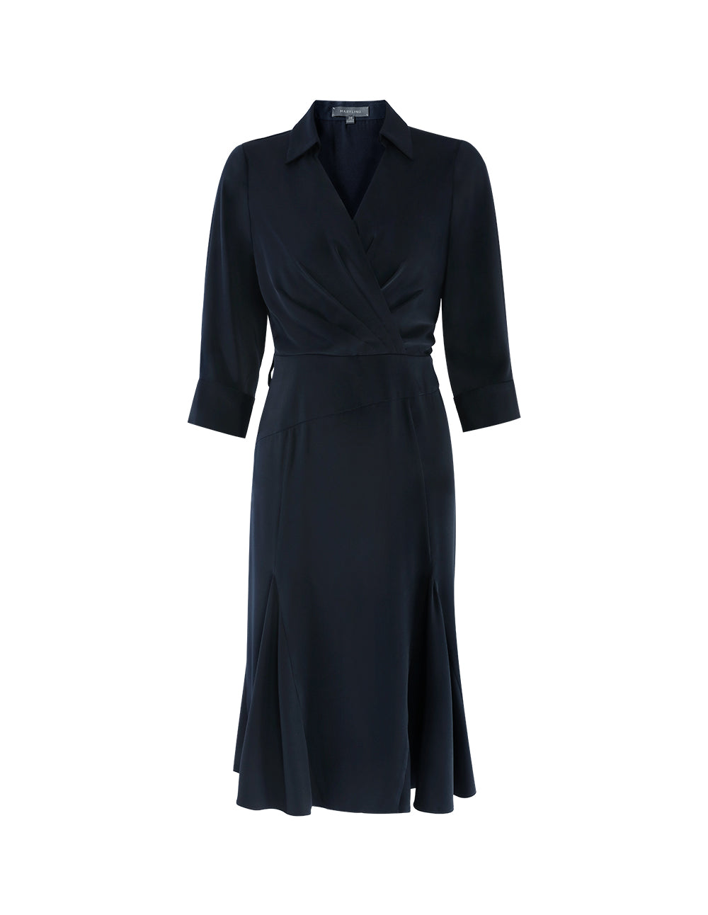 MARYLING Shirt Collar Overlap Dress