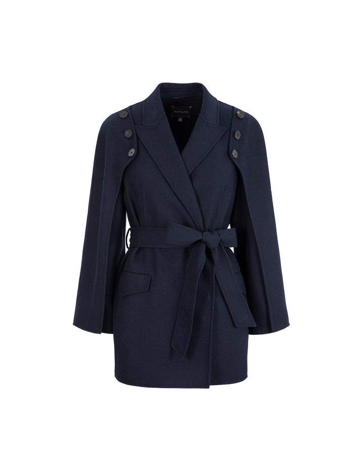 MARYLING Peak Lapel Double-Sided Woolen Jacket
