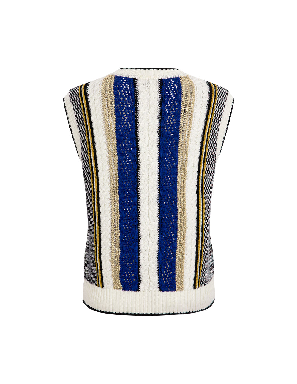 MARYLING Desert Snow Shadow V-Neck Wool Knitted Vest