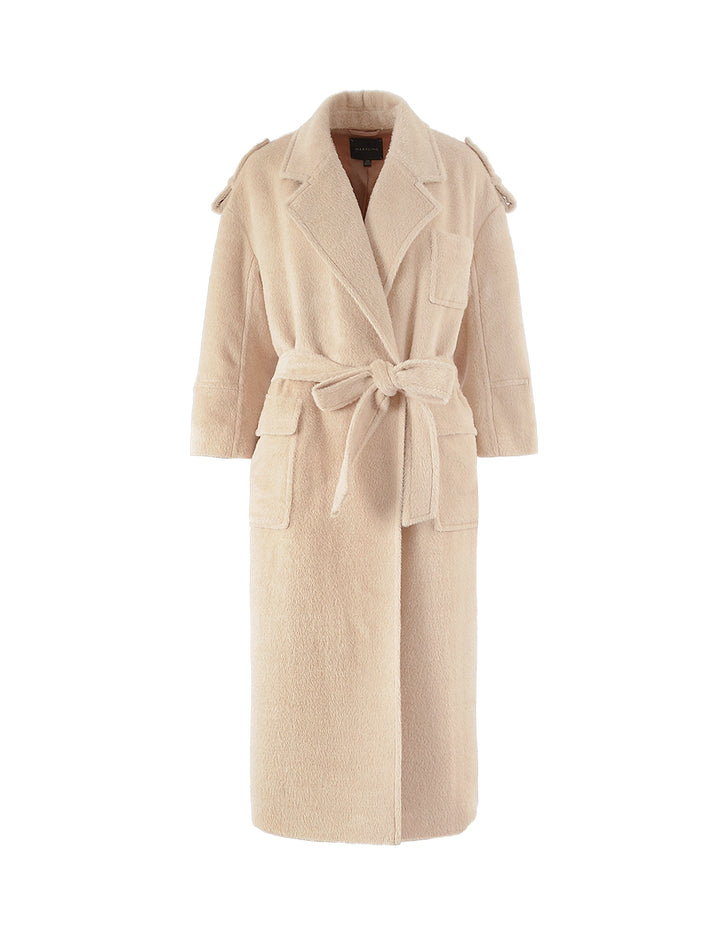 MARYLING Notch Lapel Belted Oversize Coat