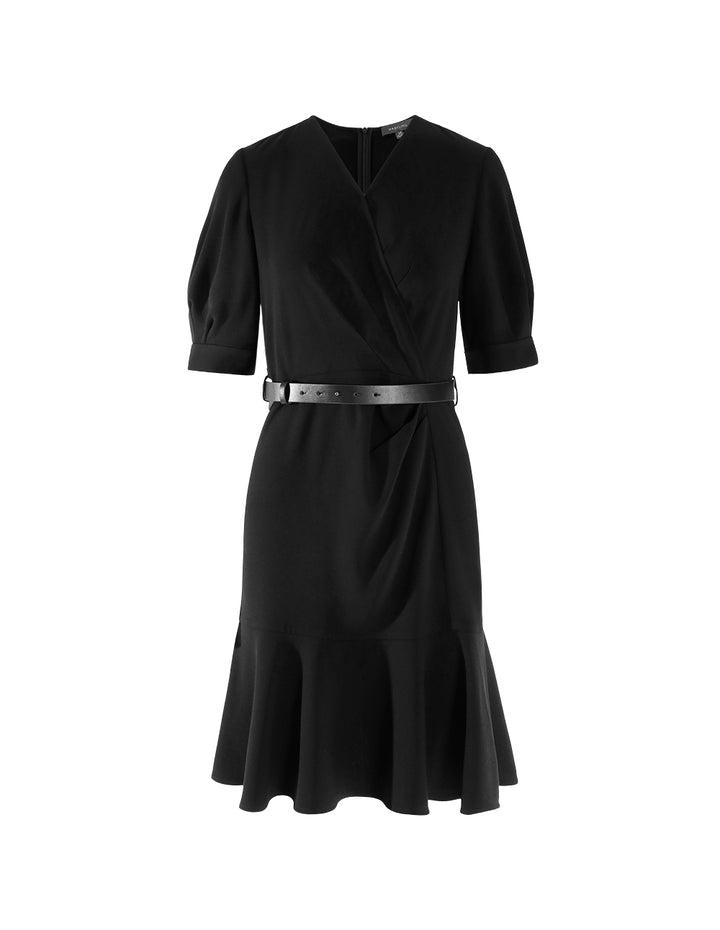 MARYLING Pinch pleats ruffled dress