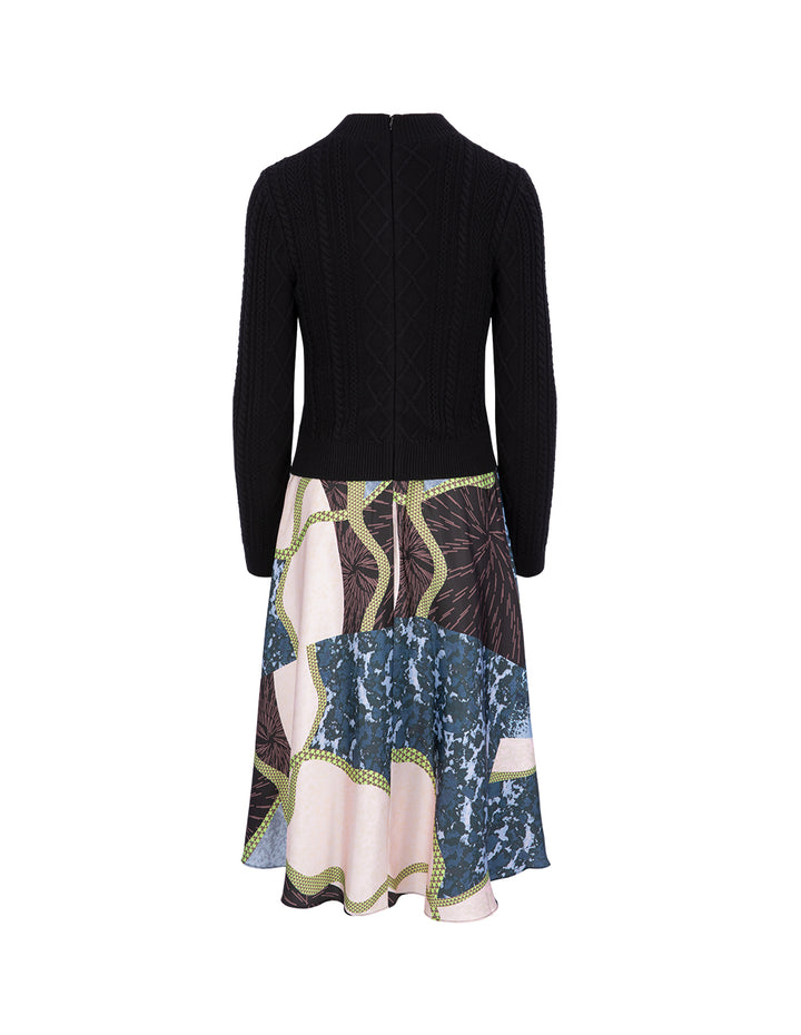 MARYLING Large Slit Sweater Dress