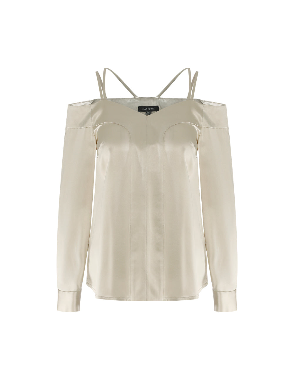 MARYLING Off-Shoulder Long Sleeves Strap Top