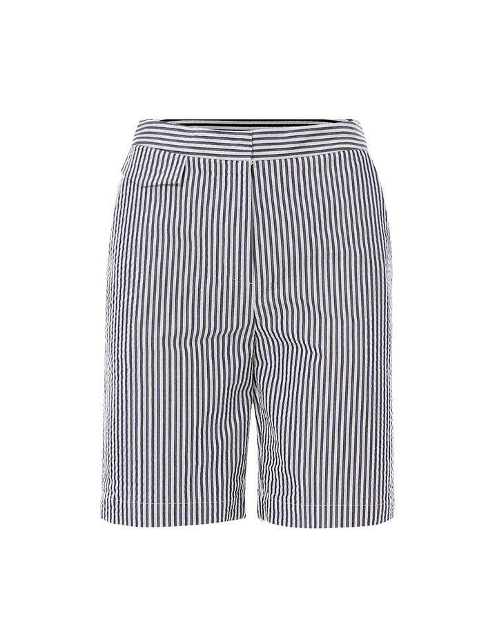 MARYLING Stripe Pin Pattern Bermuda Shorts