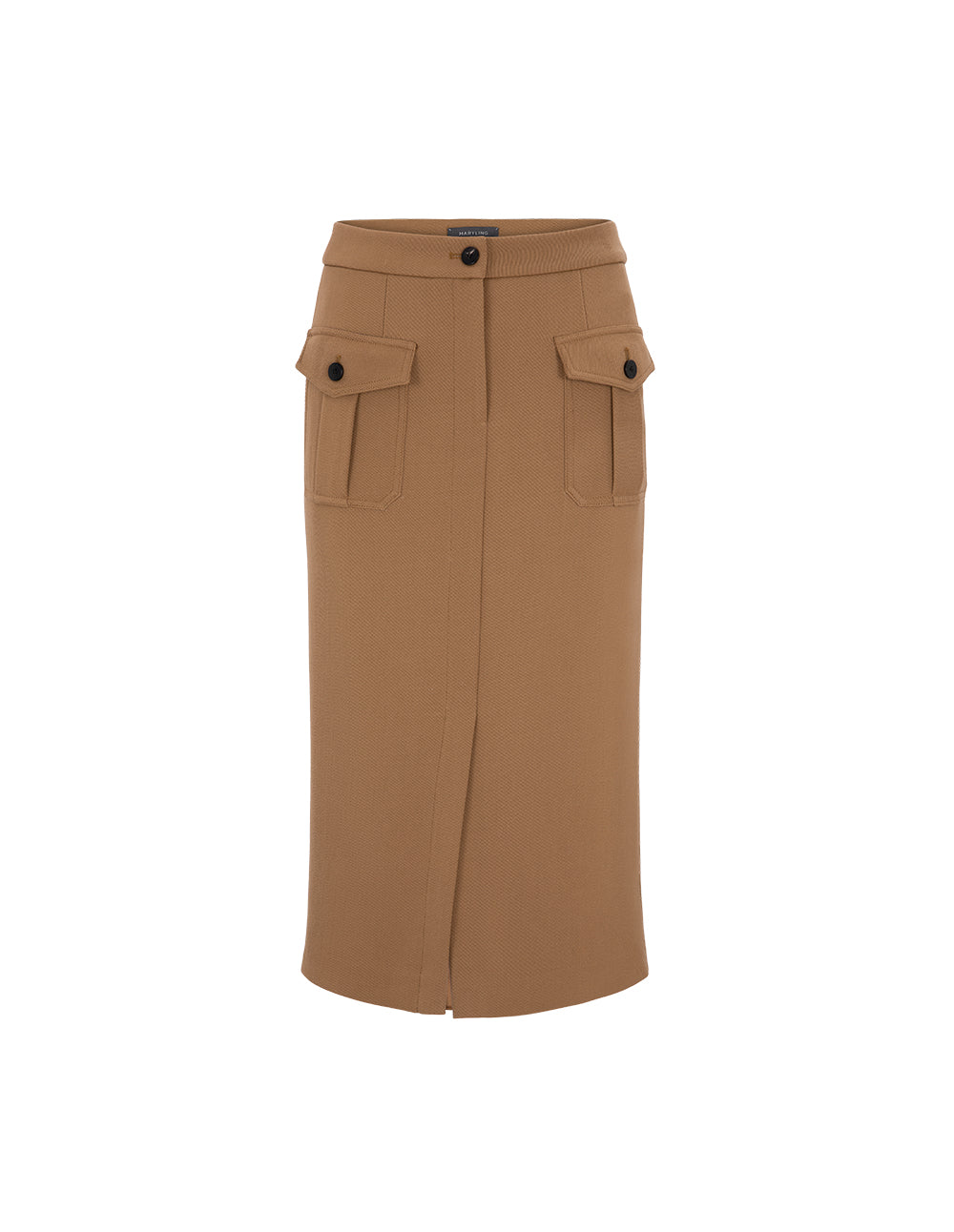 MARYLING Military Style Slit Front Skirt