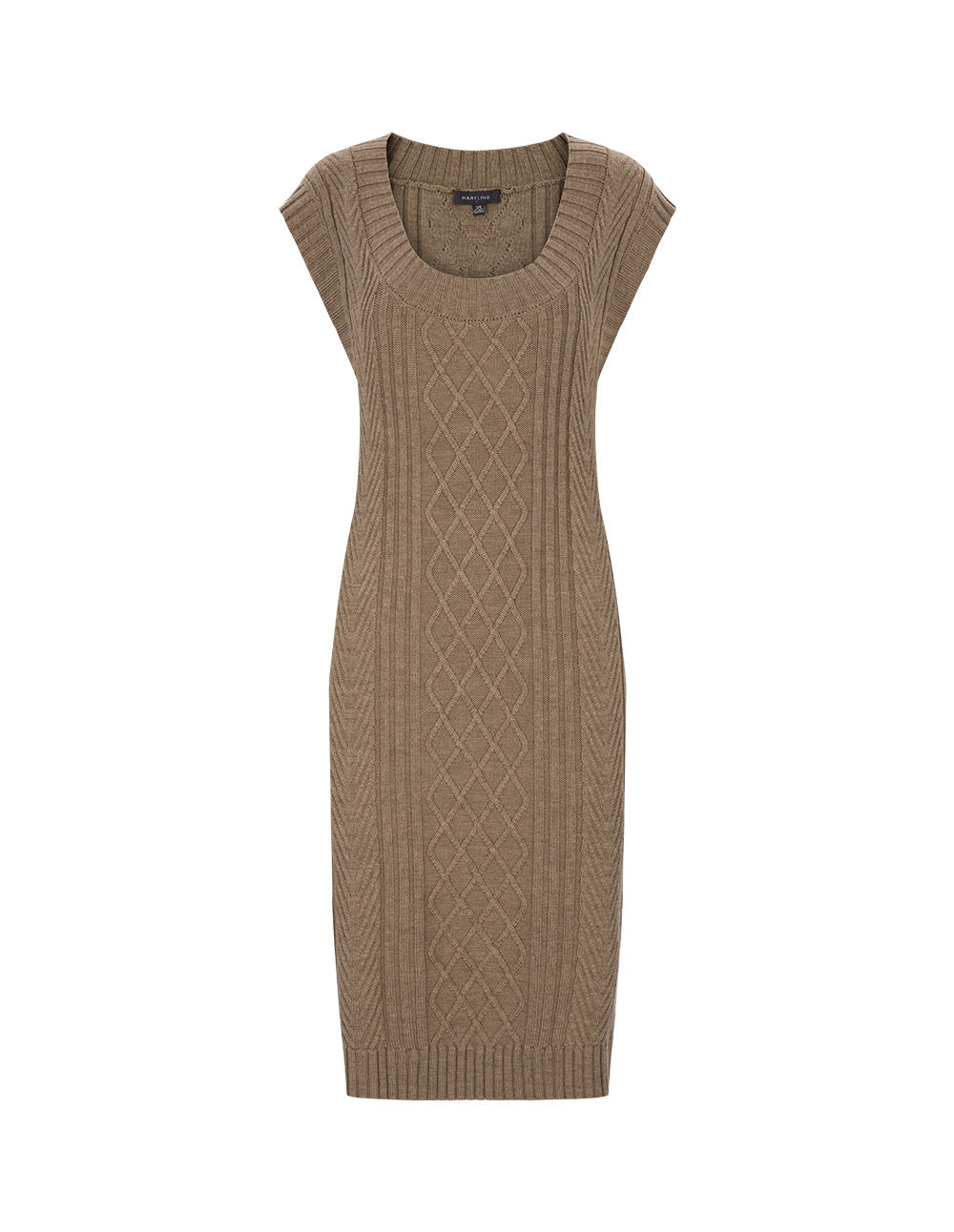 MARYLING Beige Sleeveless Knit Dress