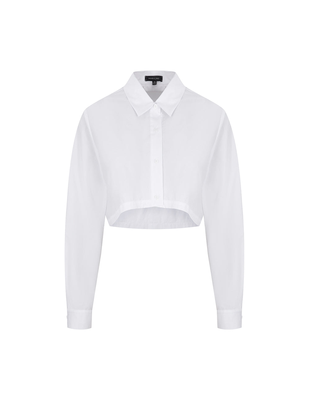 MARYLING White Cropped Shirt