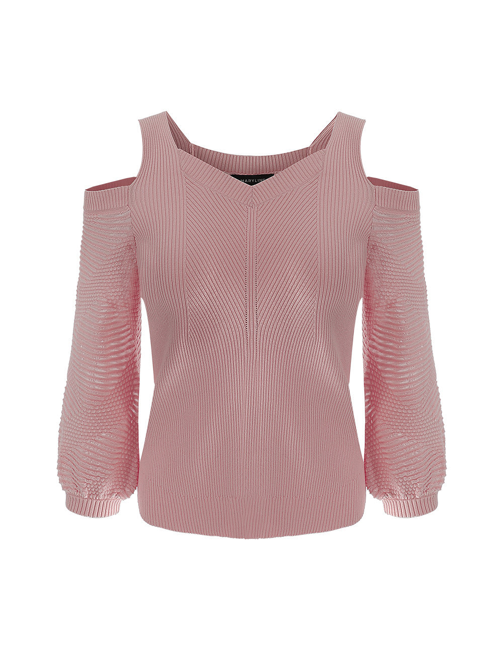 MARYLING V-Neck Off Shoulder Pullover