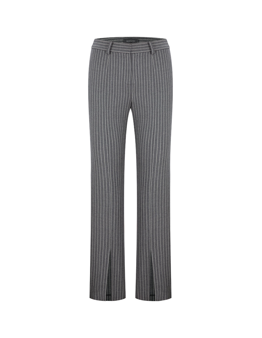 MARYLING Off-White Striped Slit Suit Trousers