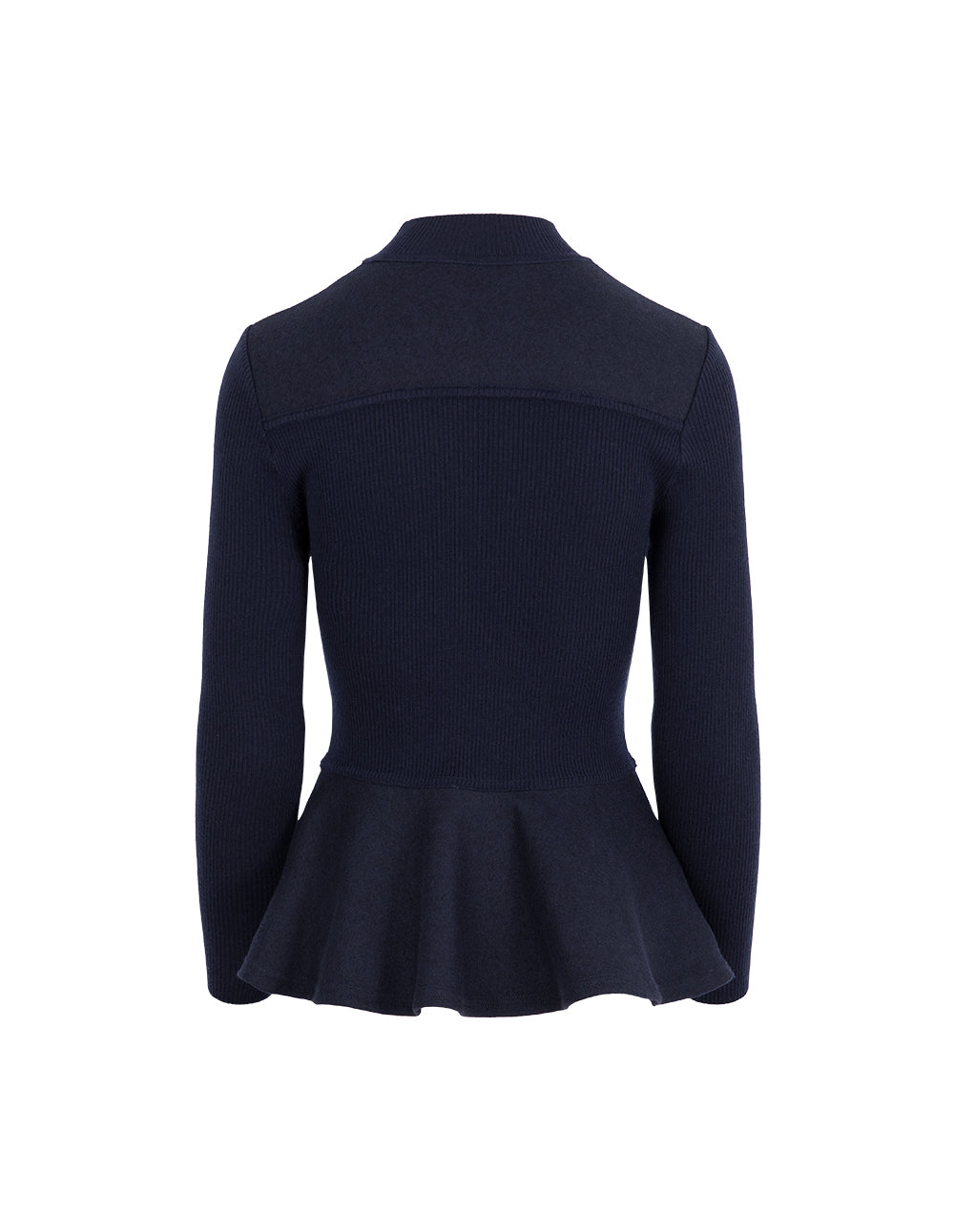 MARYLING Navy Knit Woven Matching Sweatshirt