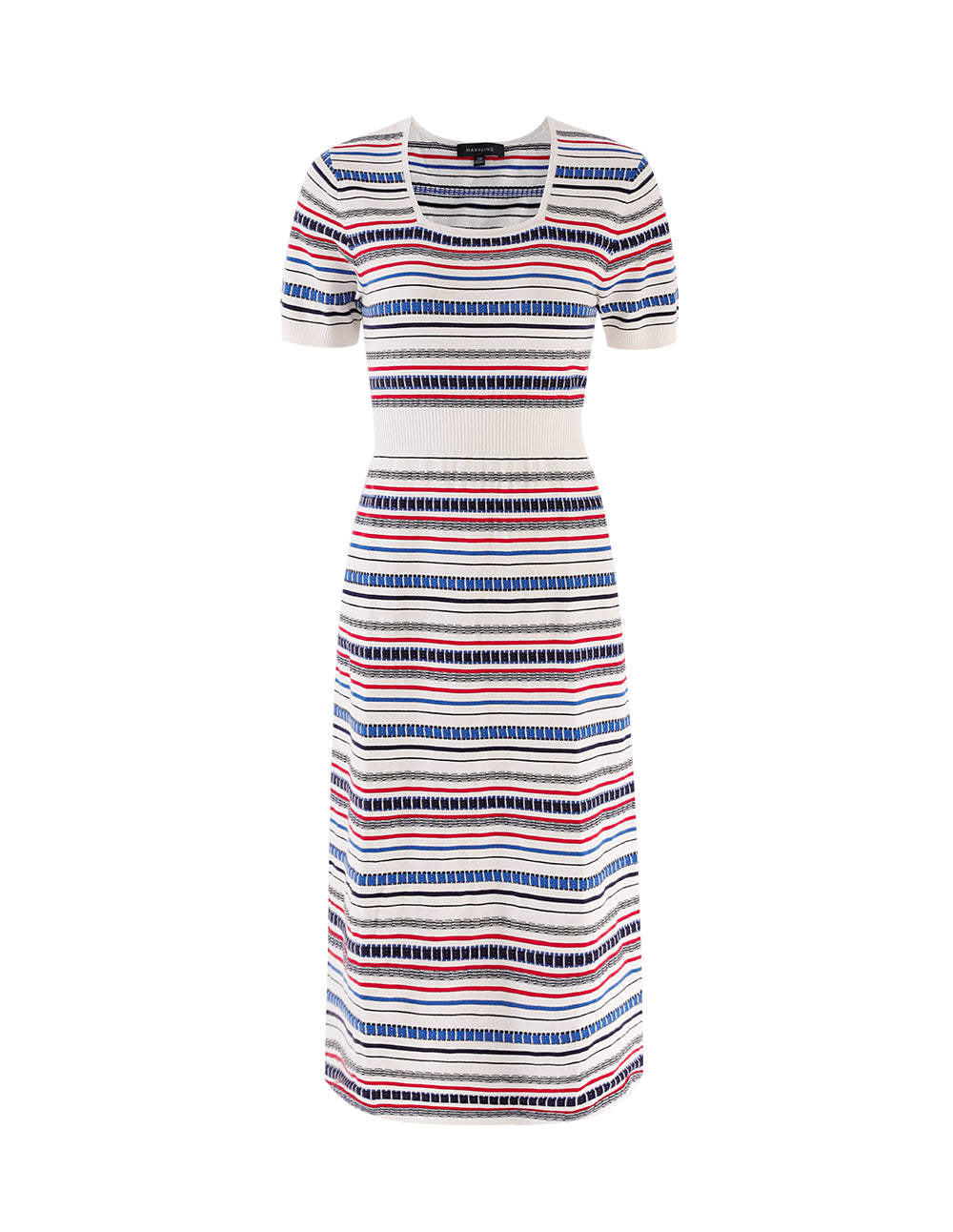 MARYLING Square-neck mid-length knit dress