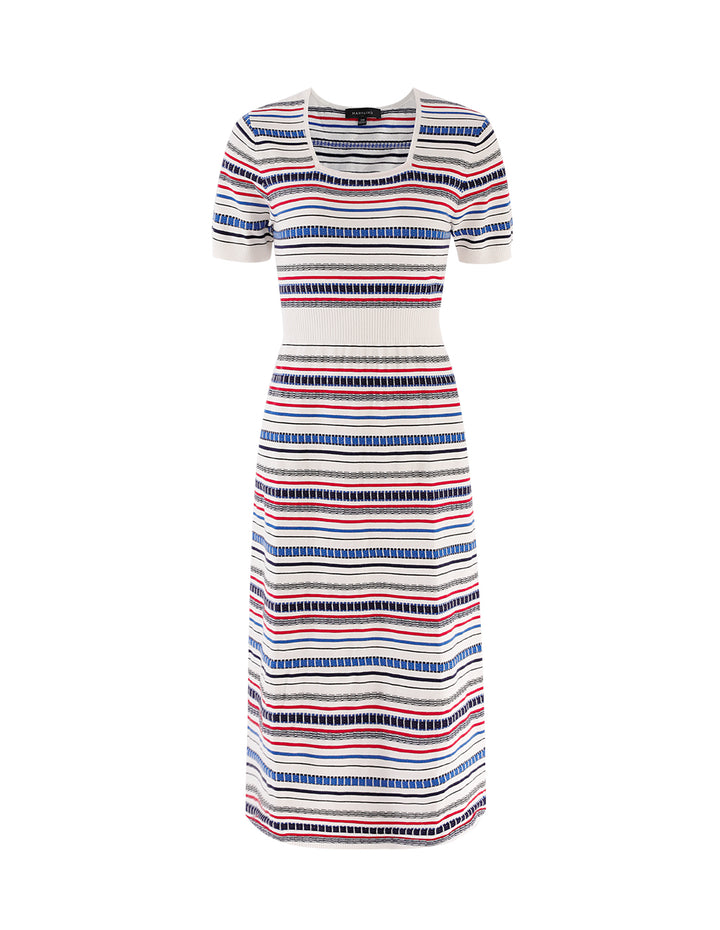 MARYLING Square-neck mid-length knit dress