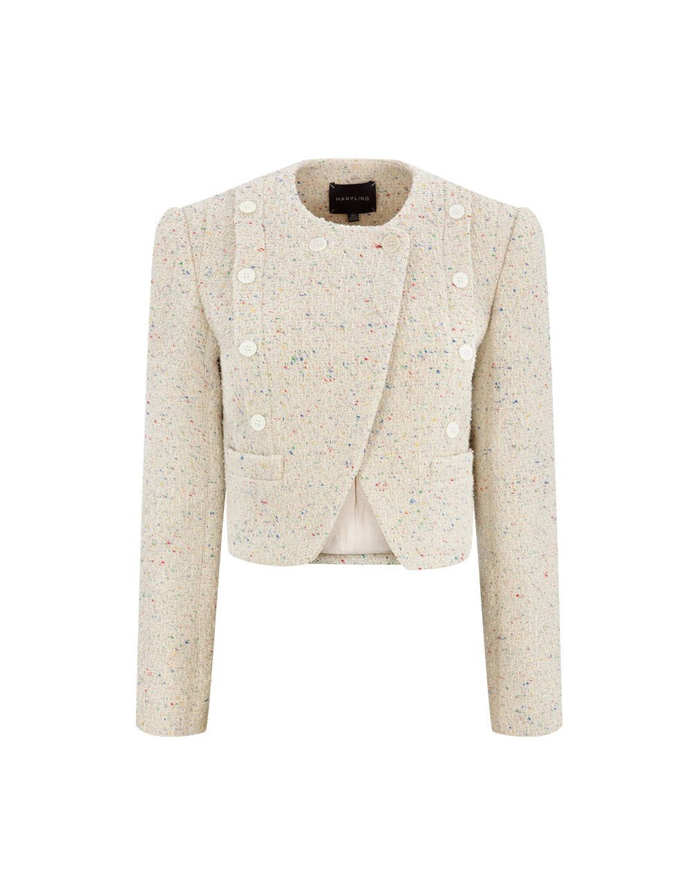 MARYLING Colourful Polka Dot Chest Side Decoration Design Round Swing Coat