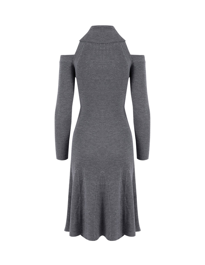 MARYLING Gray strapless slim dress woman skirt