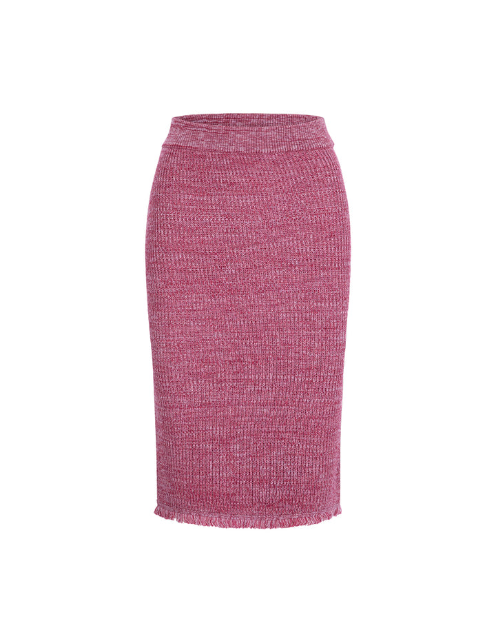MARYLING Cherry Melange Knitted Skirt