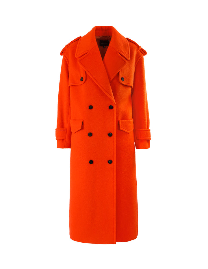 MARYLING Notch Lapel Double-Breasted Coat