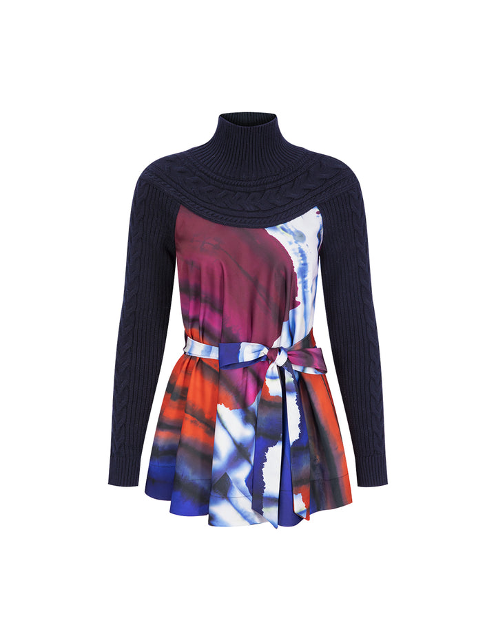 MARYLING A-Hem Printed Top