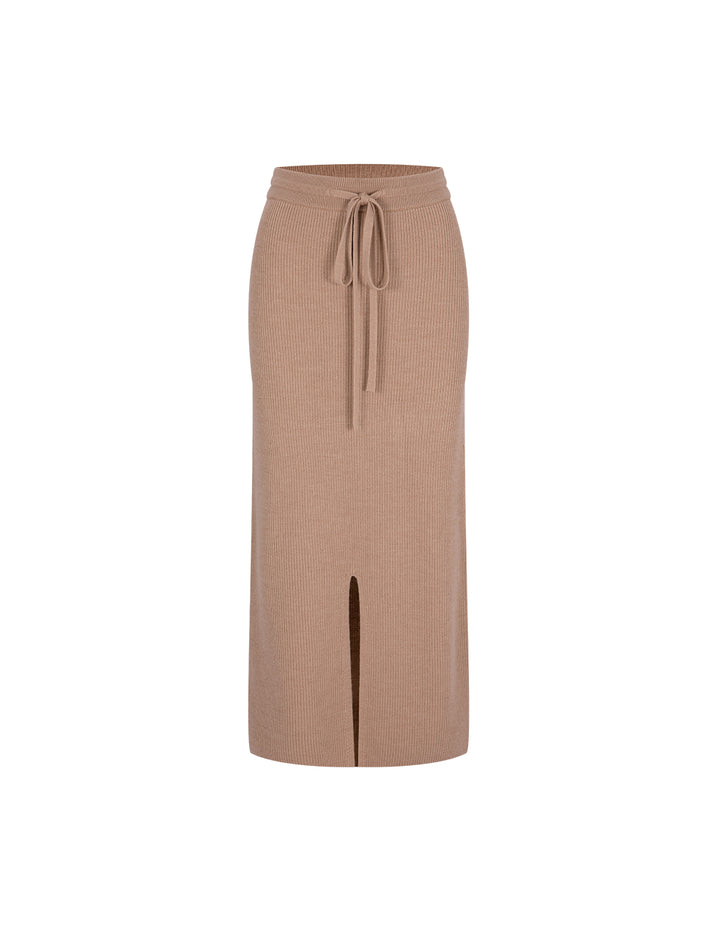 MARYLING Beige Knit Skirt