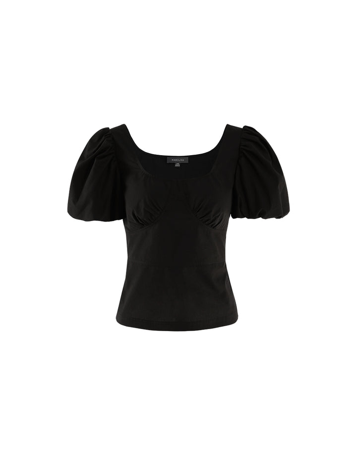 MARYLING V-neck puff sleeves top