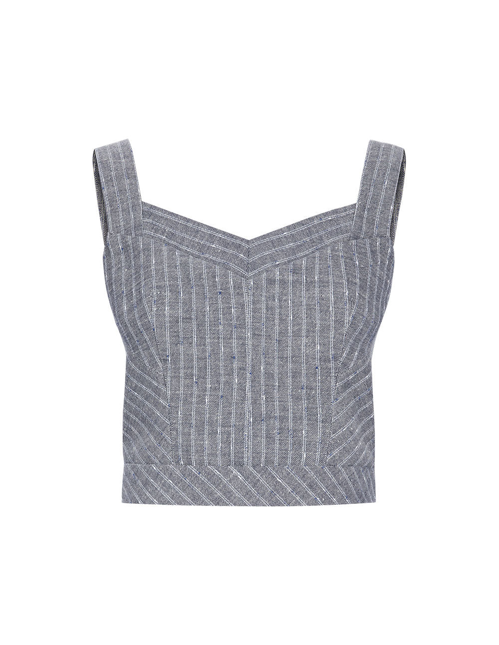 MARYLING Grey Striped Tank Top Camisole