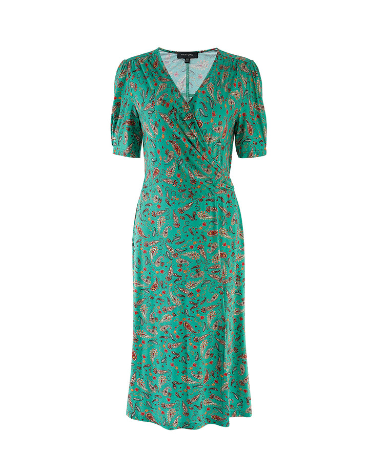 MARYLING Mint Green Peris Pattern Dress