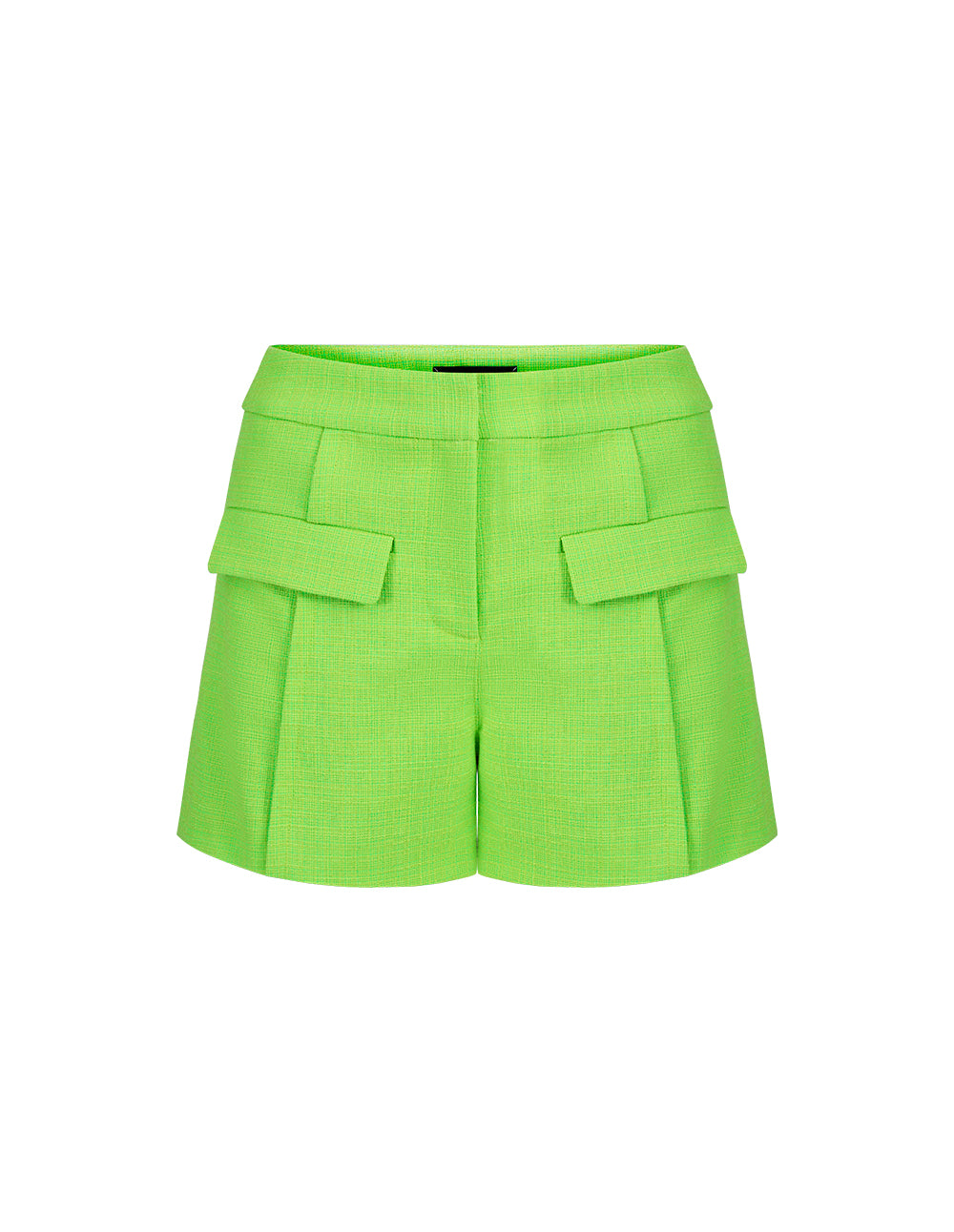 MARYLING Grass Green Pocket Detail Shorts