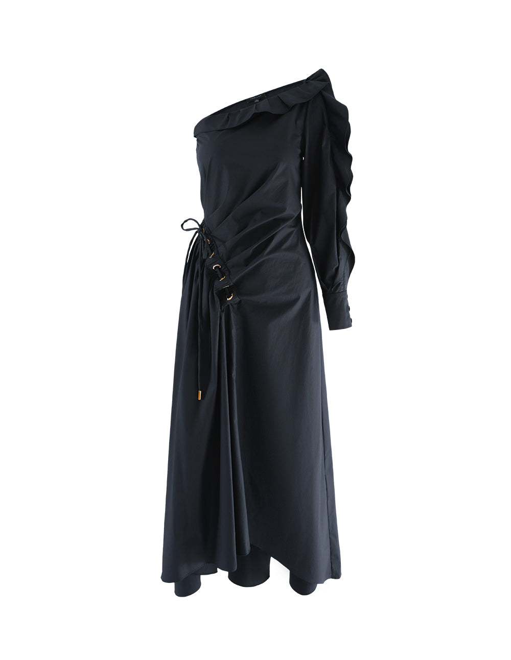 MARYLING Dark blue one-shoulder dress