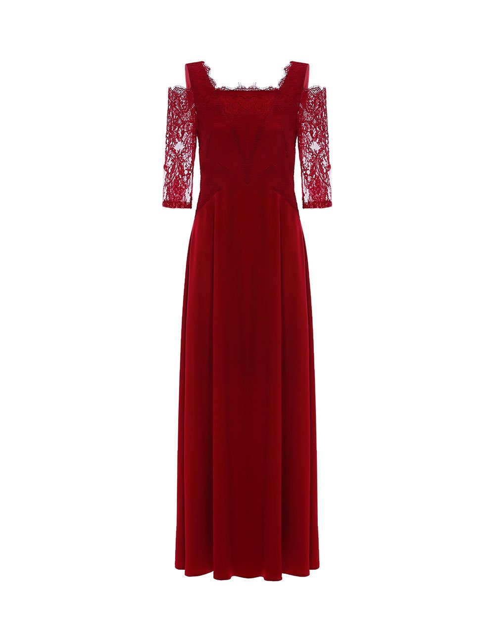 MARYLING Scarlet Mermaid Strap Off Shoulder Evening Maxi Dress