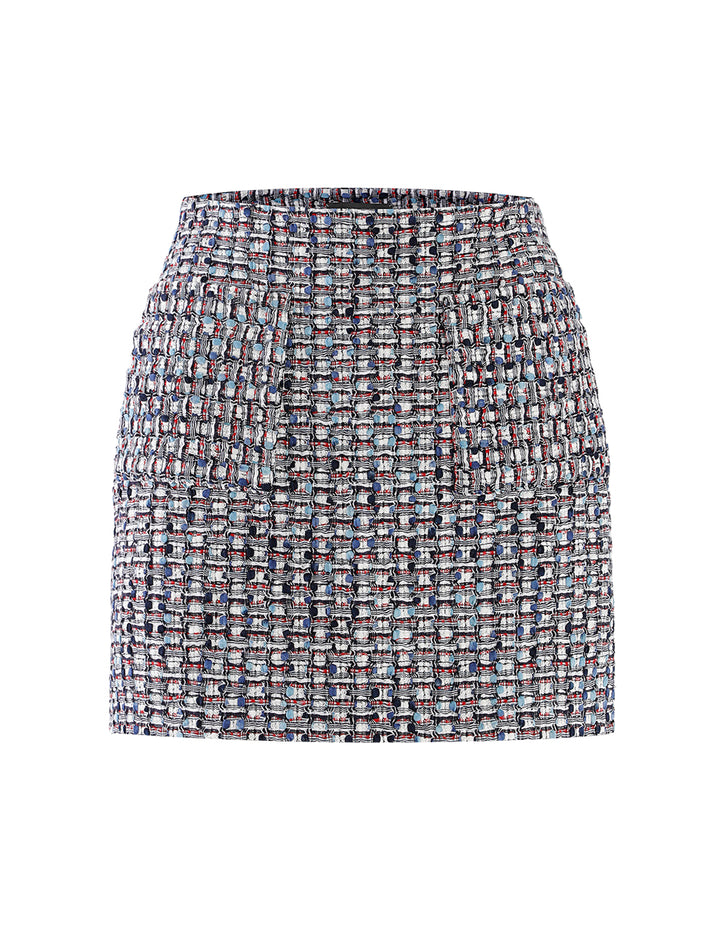 MARYLING Blue white tweed small A skirt