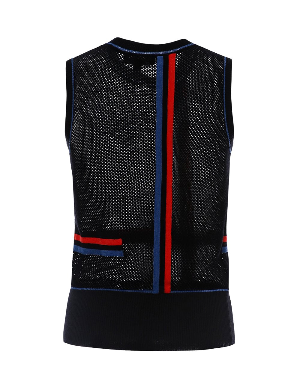 MARYLING Contrast Color Line Slim Fit Knit Vest