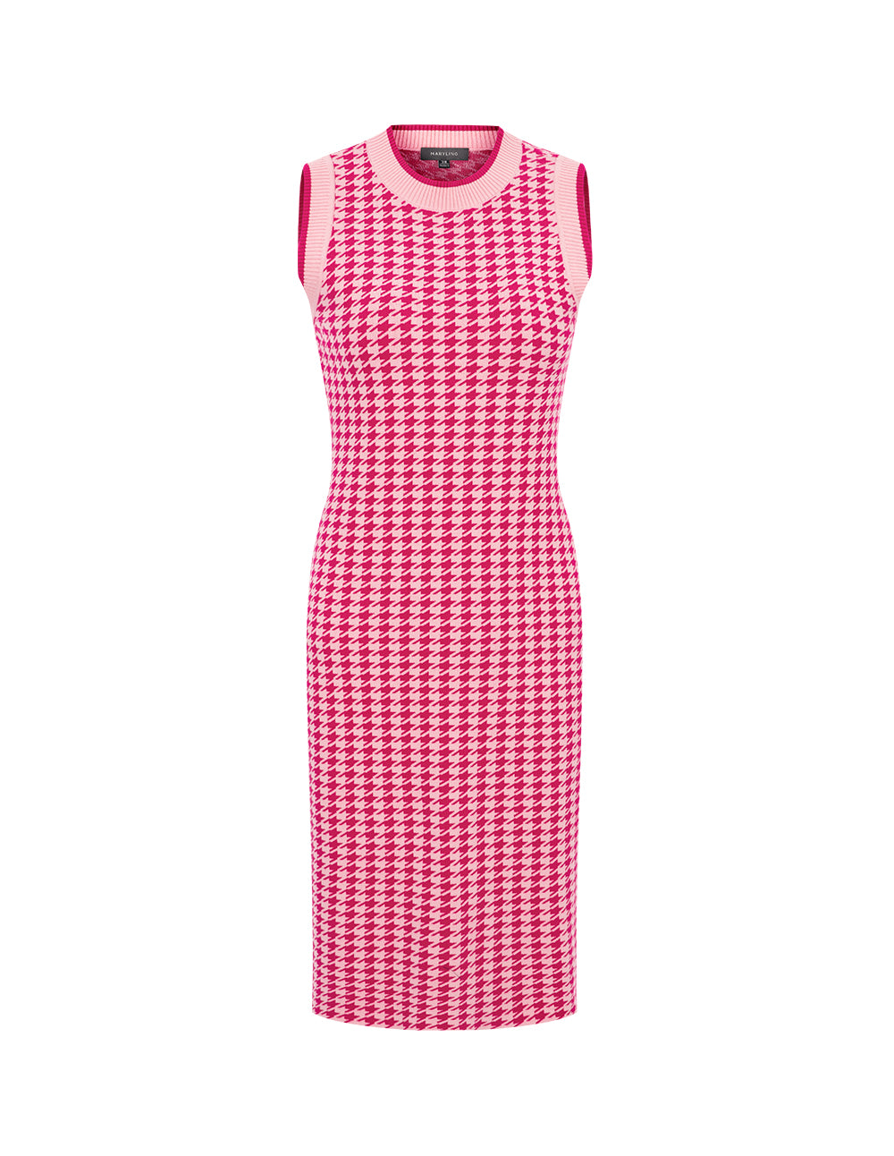 MARYLING Berry Check Knit Dress