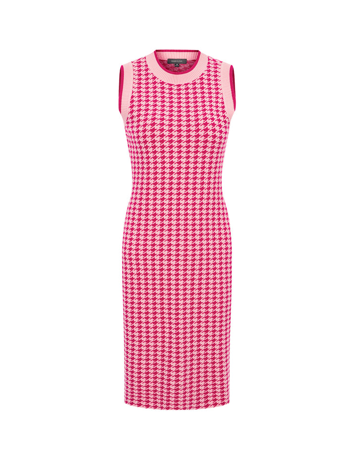 MARYLING Berry Check Knit Dress