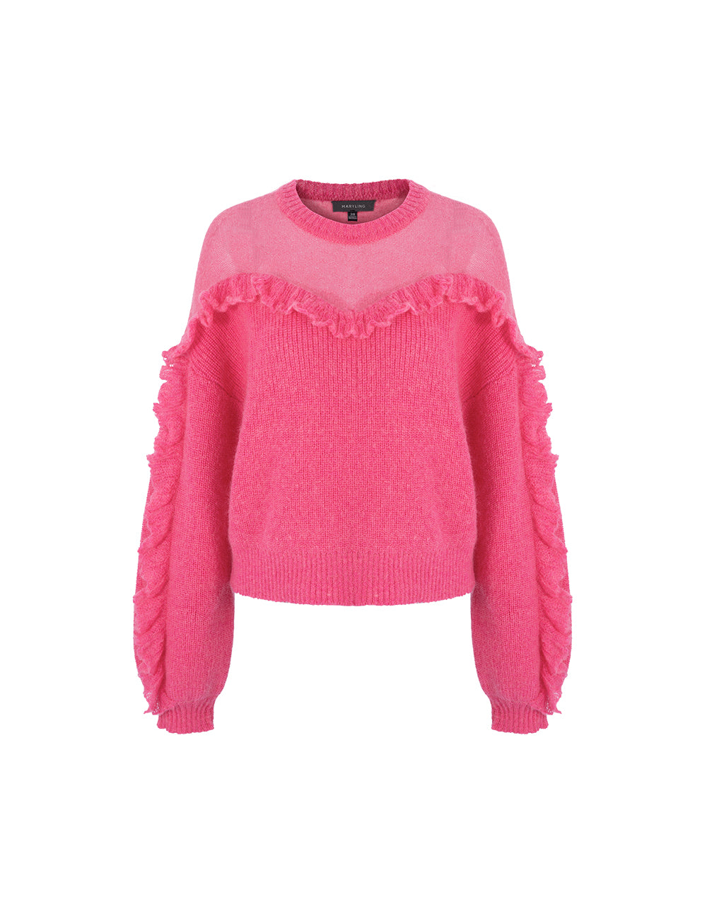 MARYLING Rose Pink Mohair Knitted Jumper