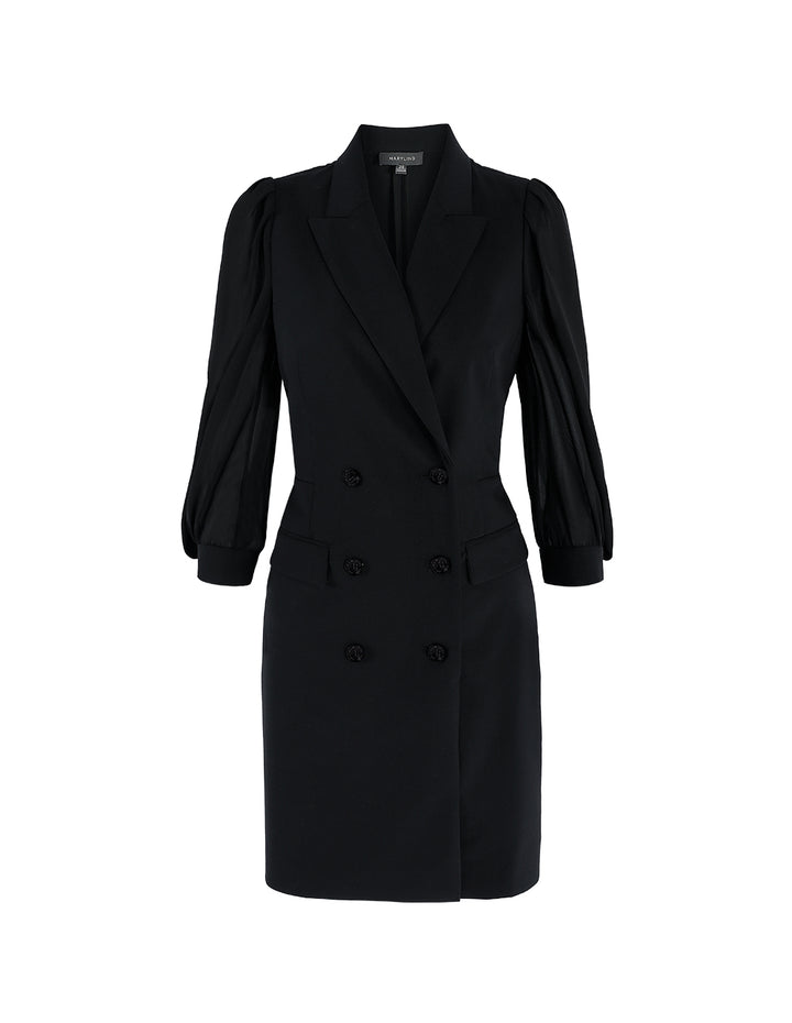 MARYLING Peak Lapel Double-Breasted Dress