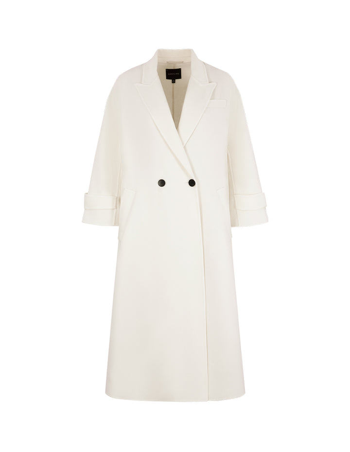 MARYLING Suit Collar Loose Fit Long Coat
