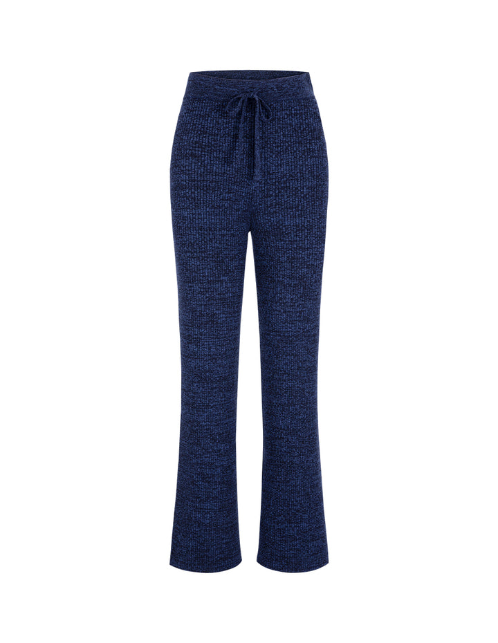 Maryling Midnight Blue Melange Wool Trousers