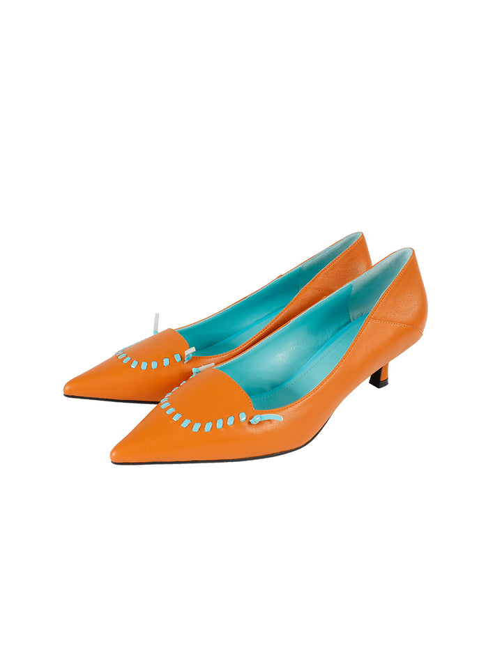 MARYLING Pointed Toe Kitten Heels