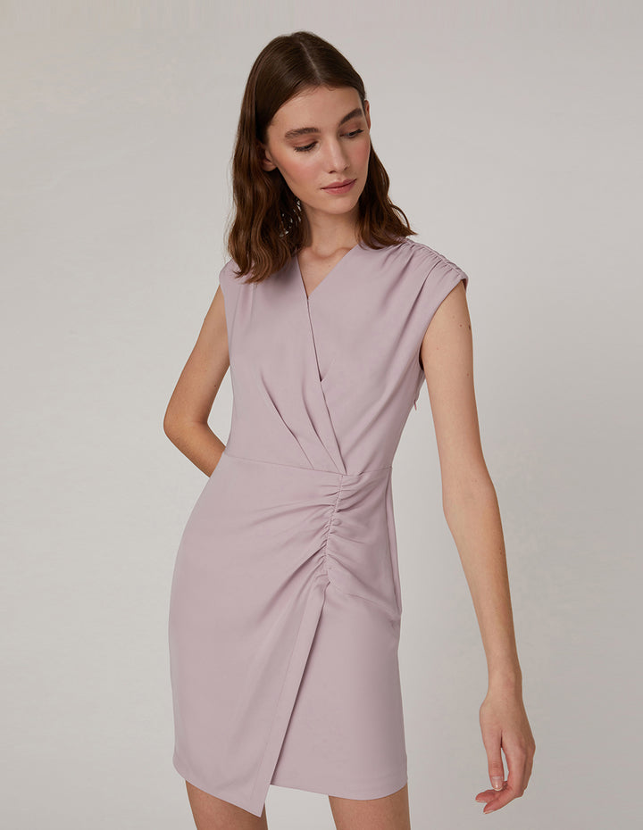 MARYLING Slim fit ruffled pleats dress