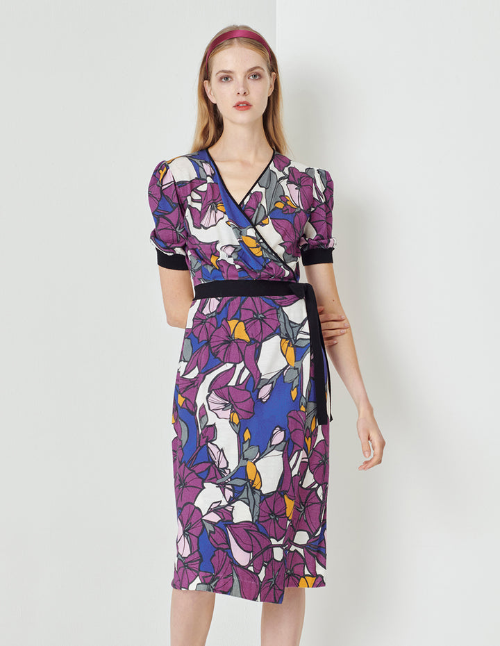 MARYLING Multicolor Print Knit Dress