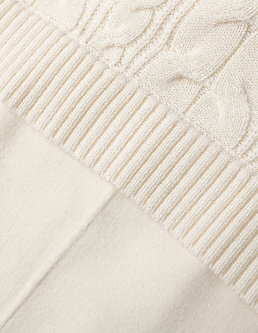 MARYLING Off-White Woollen Stitch Double-Faced Woollen Jacket