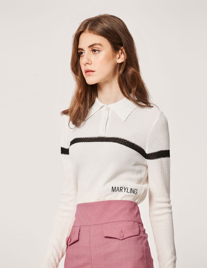 MARYLING Houndstooth Checks Patch Pocket Shorts