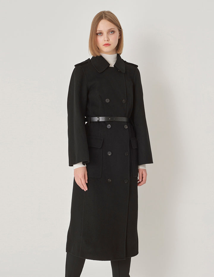 MARYLING Cape Style H-Shaped Double-Sided Woolen Coat