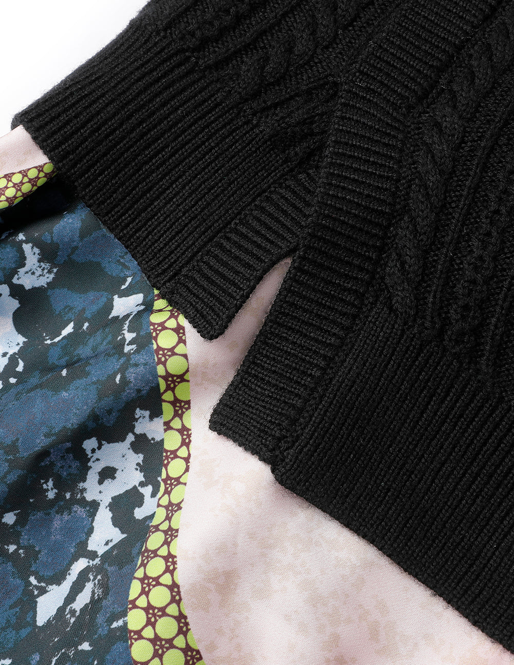 MARYLING Large Slit Sweater Dress