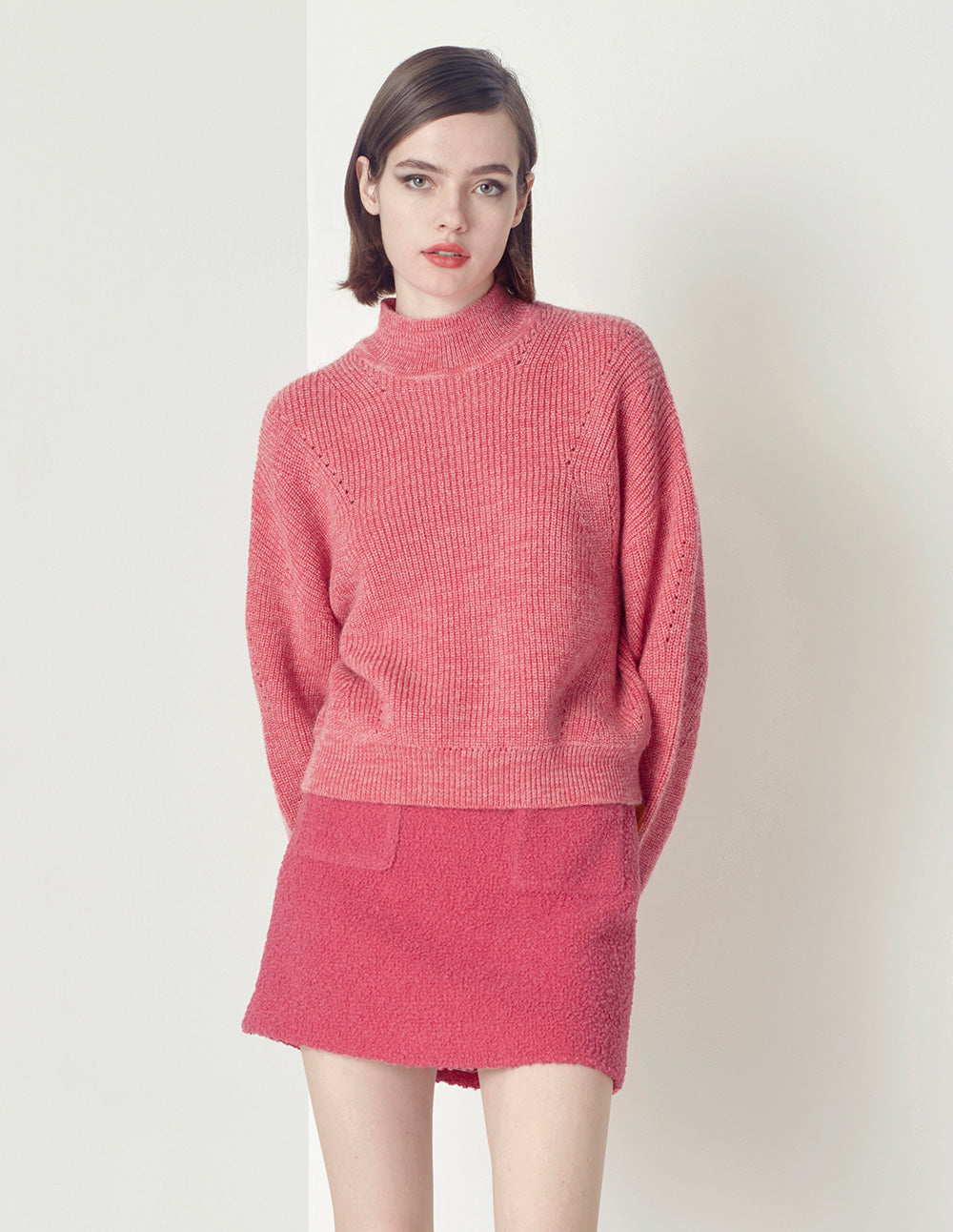 MARYLING sweet peach pink A-line mini skirt