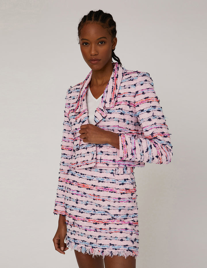 MARYLING Pink Tweed MINI SKIRT