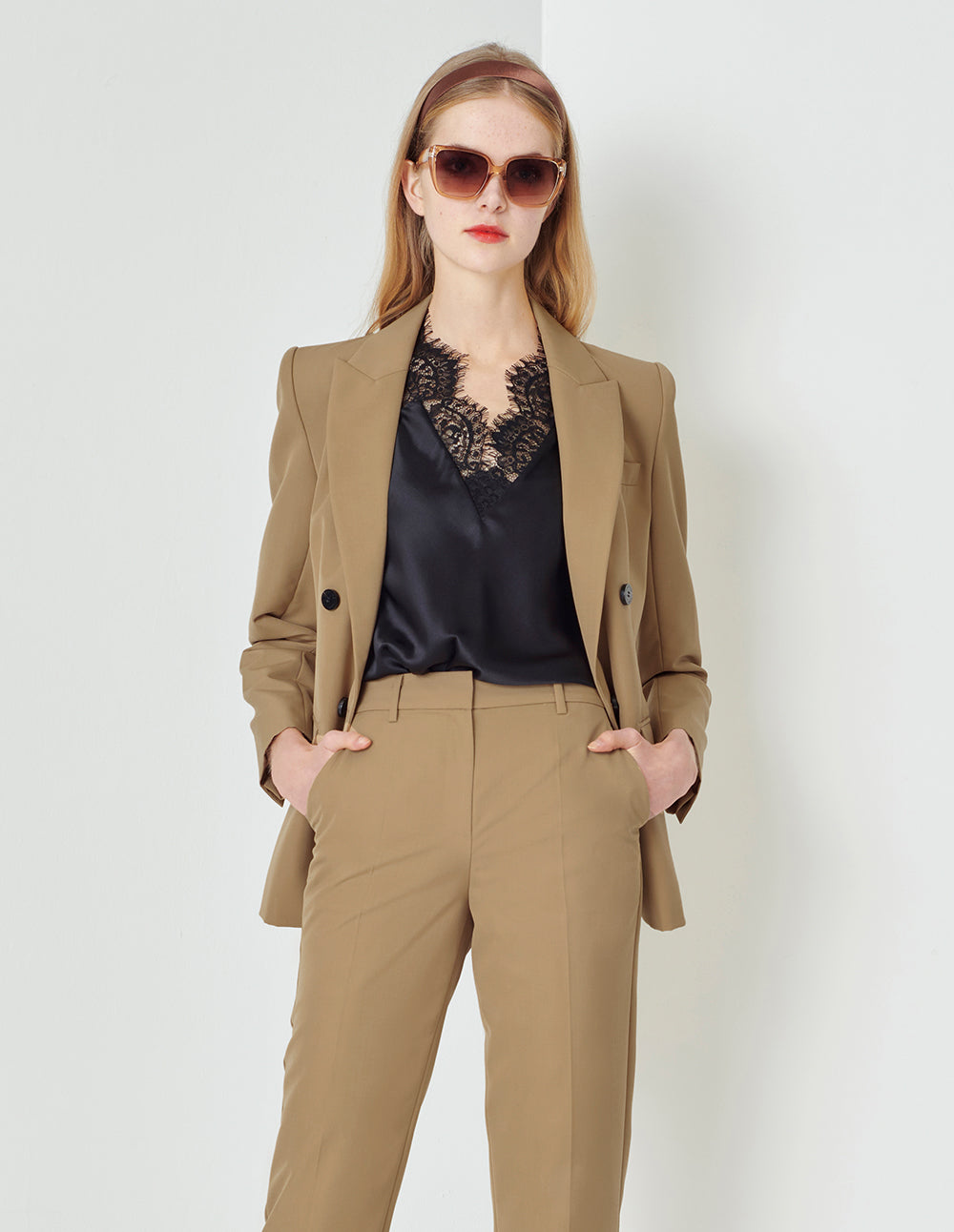 MARYLING Flip Collar Double-Breasted Suit