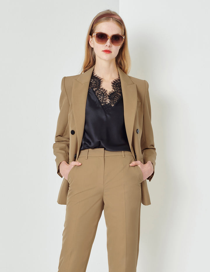 MARYLING Flip Collar Double-Breasted Suit