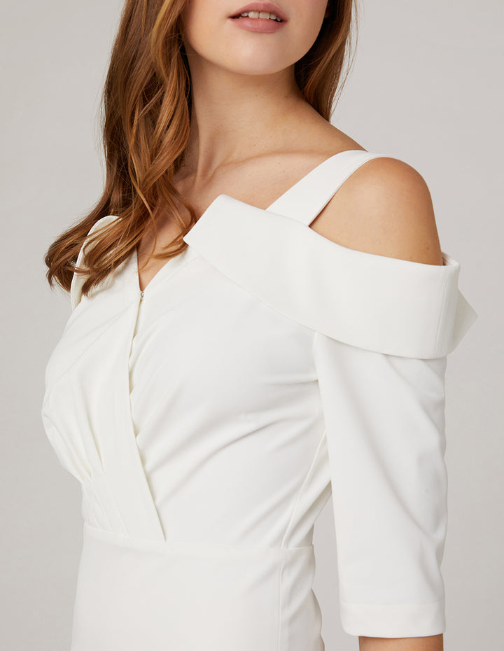 MARYLING Off shoulder fishtail dress