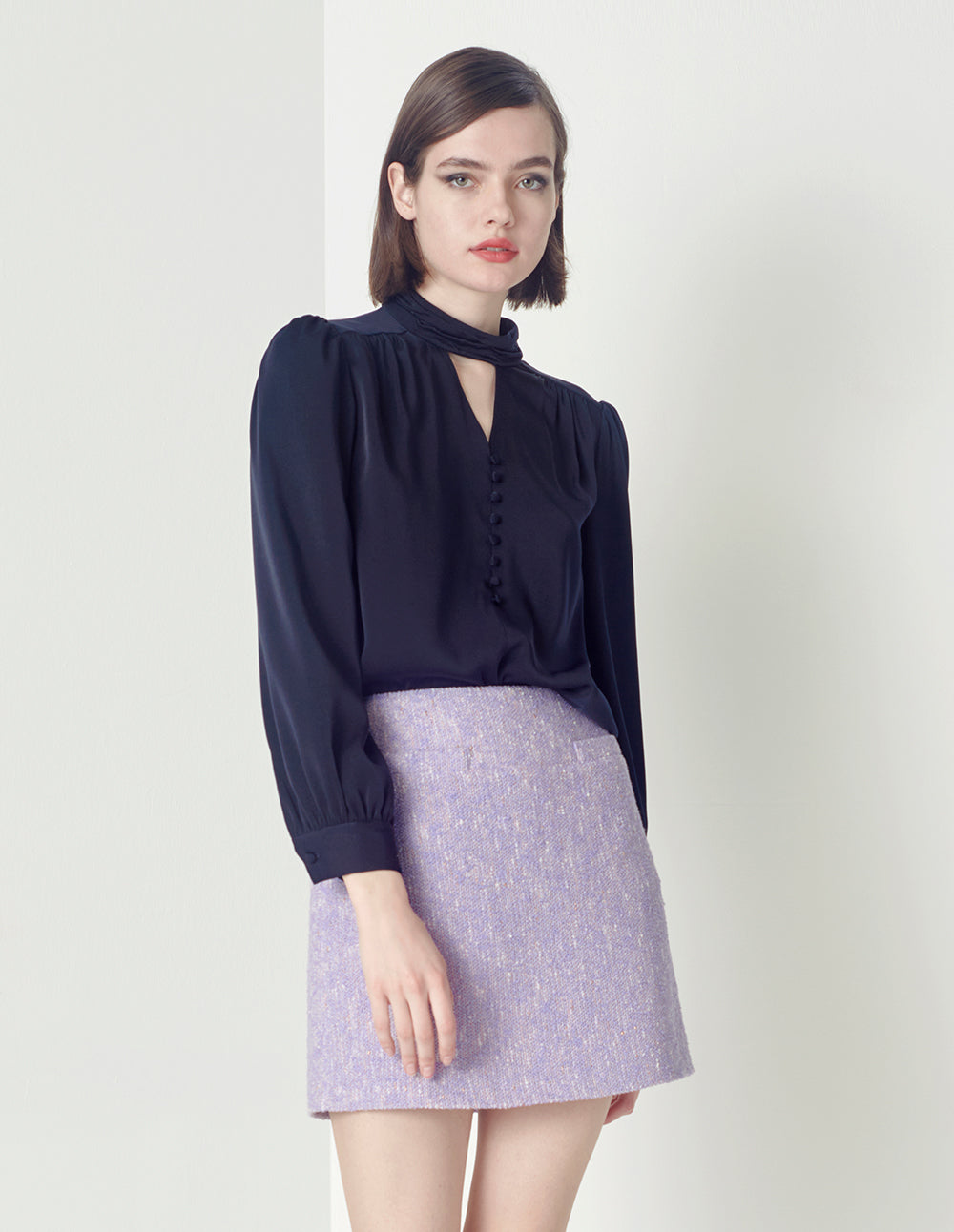 MARYLING Tweed Mini-Skirt