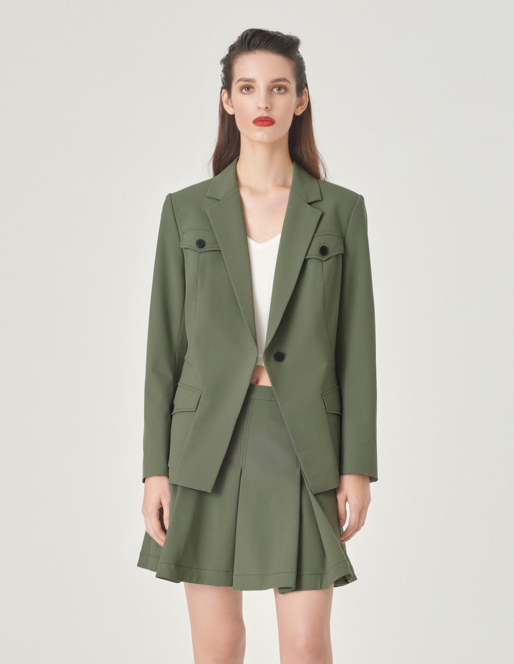 MARYLING Pleated Mini Shorts Skirts